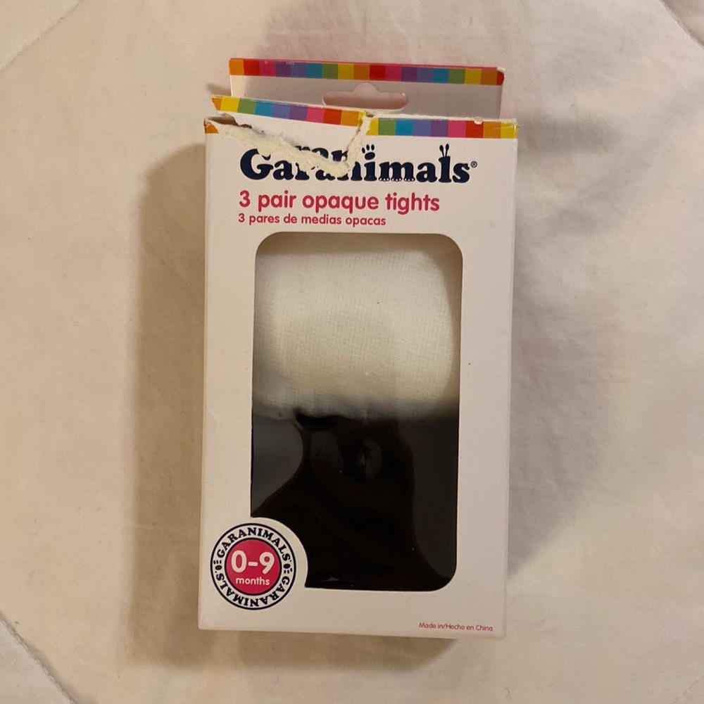 Girls opaque tights size 0-9 months